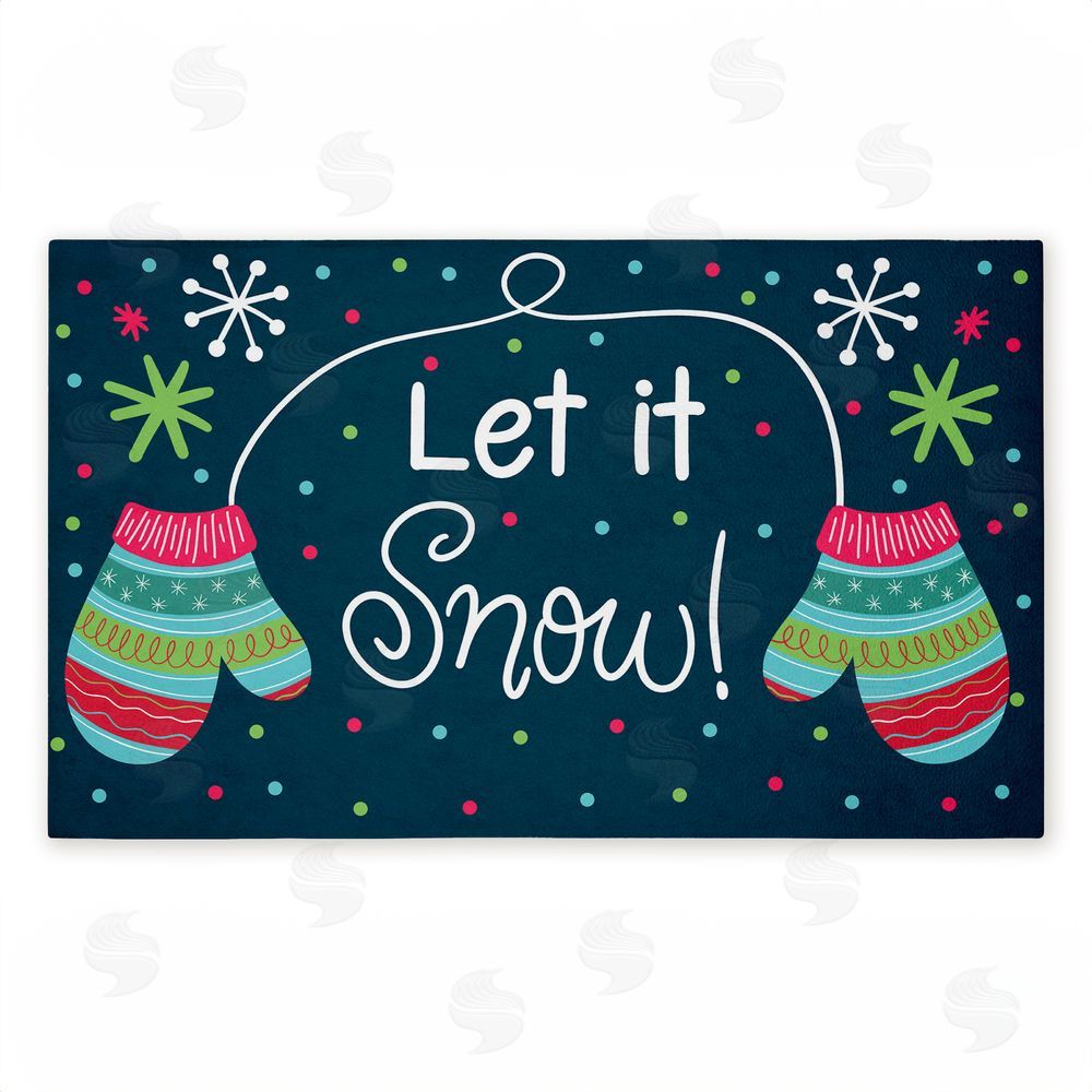 Emily Cromwell Let It Snow Mittens Unwoven Outdoor Door Mat