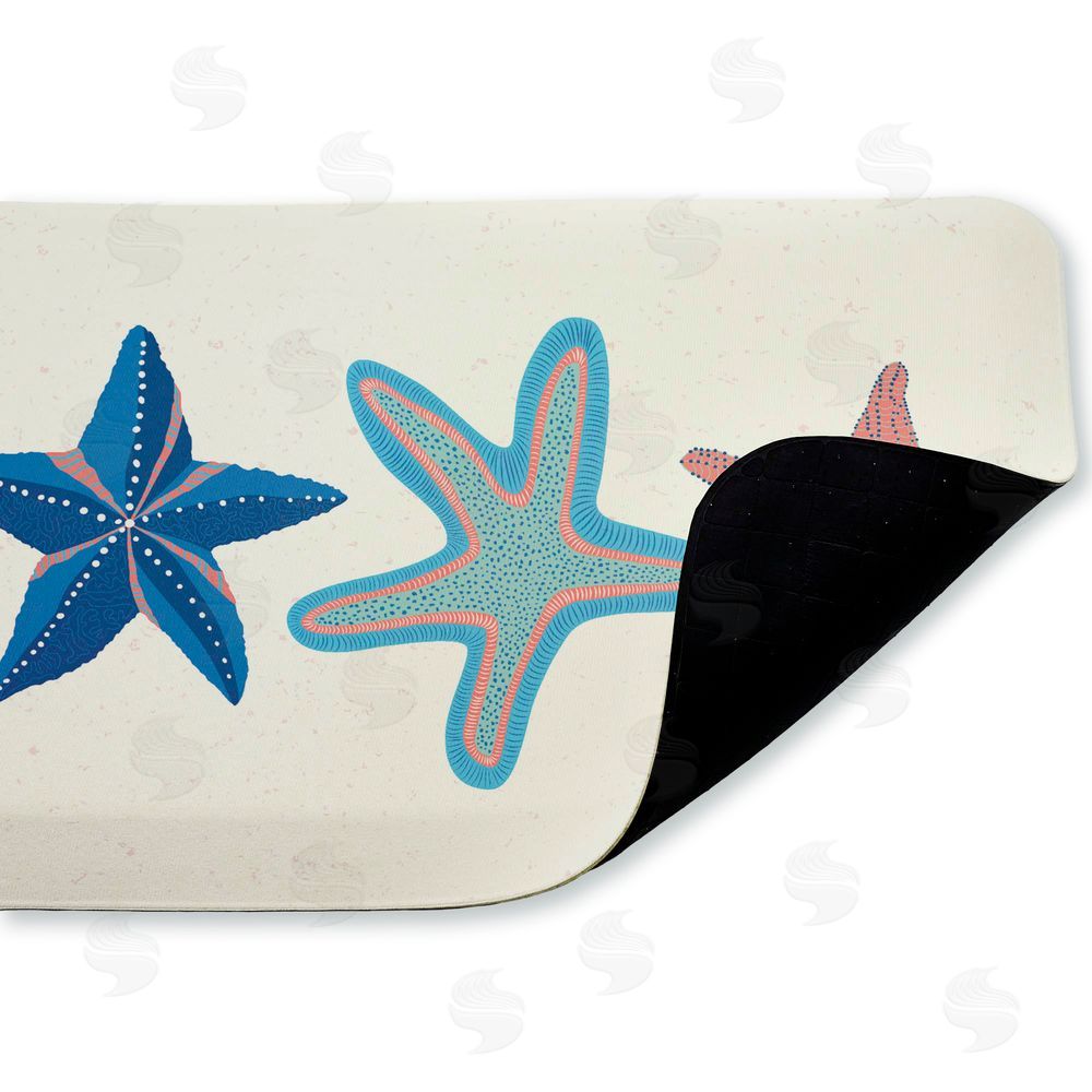 Darlene Seale Coastal Americana Starfish Kitchen Floor Mat