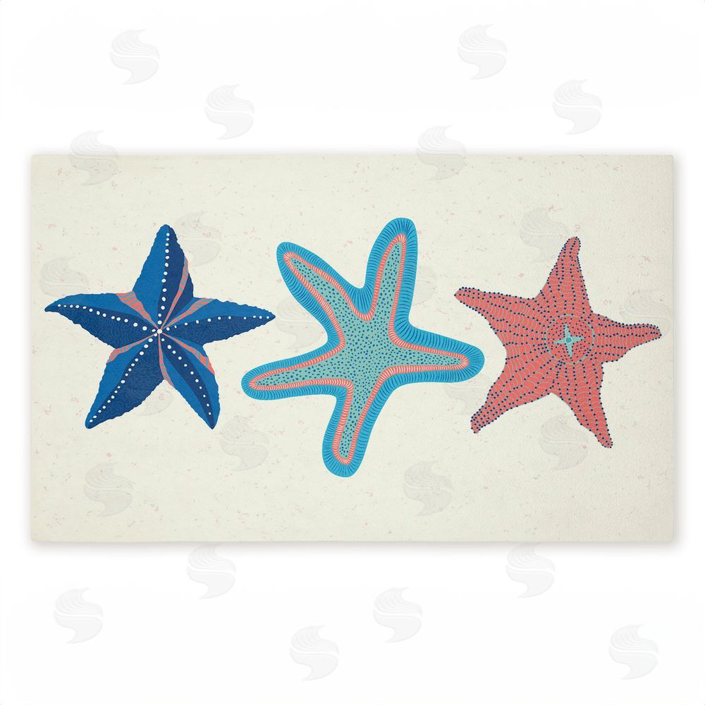 Darlene Seale Coastal Americana Starfish Unwoven Outdoor Door Mat