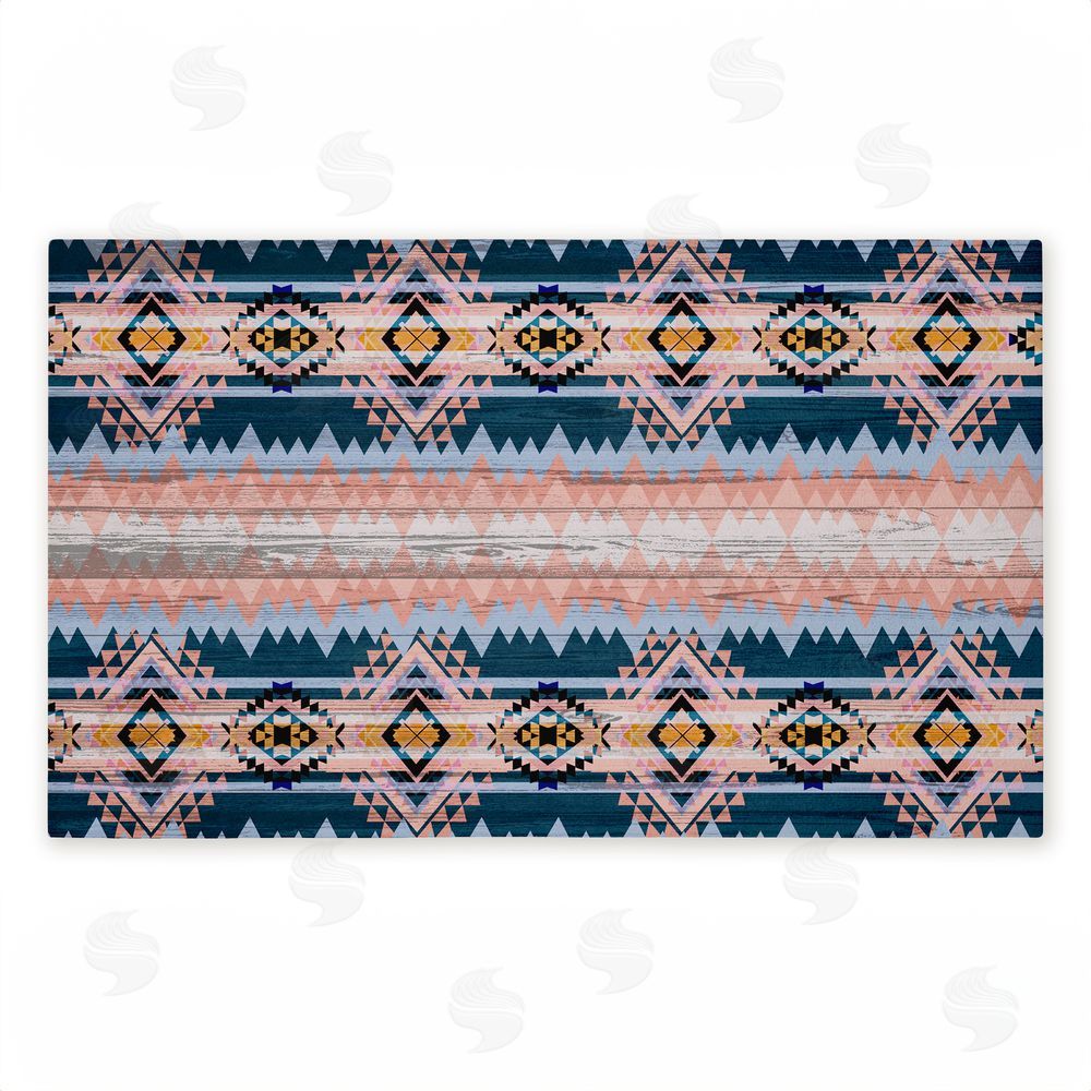 Jennifer Ellory Geometric Boho Vibe Stripes Unwoven Outdoor Door Mat