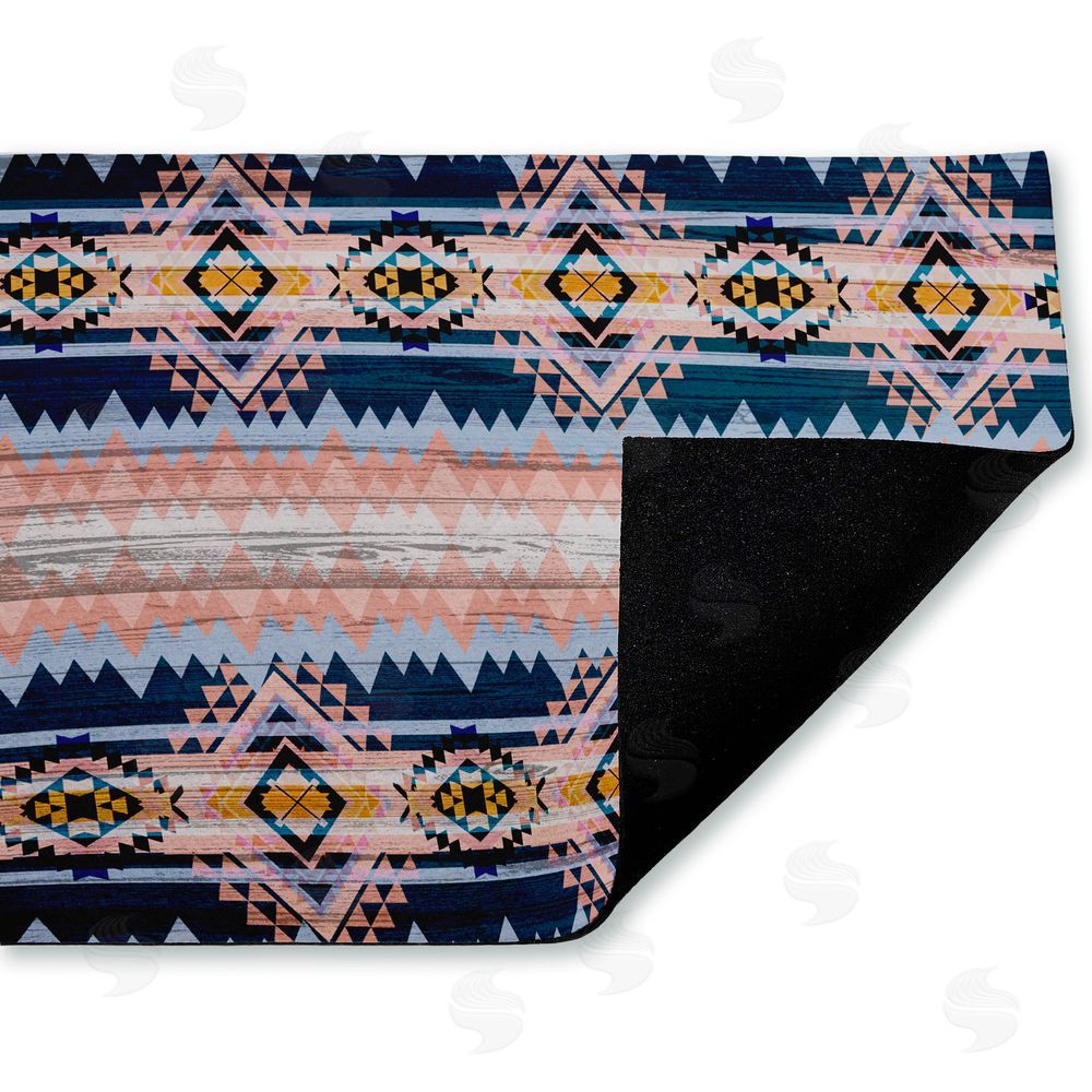 Jennifer Ellory Geometric Boho Vibe Stripes Unwoven Outdoor Door Mat