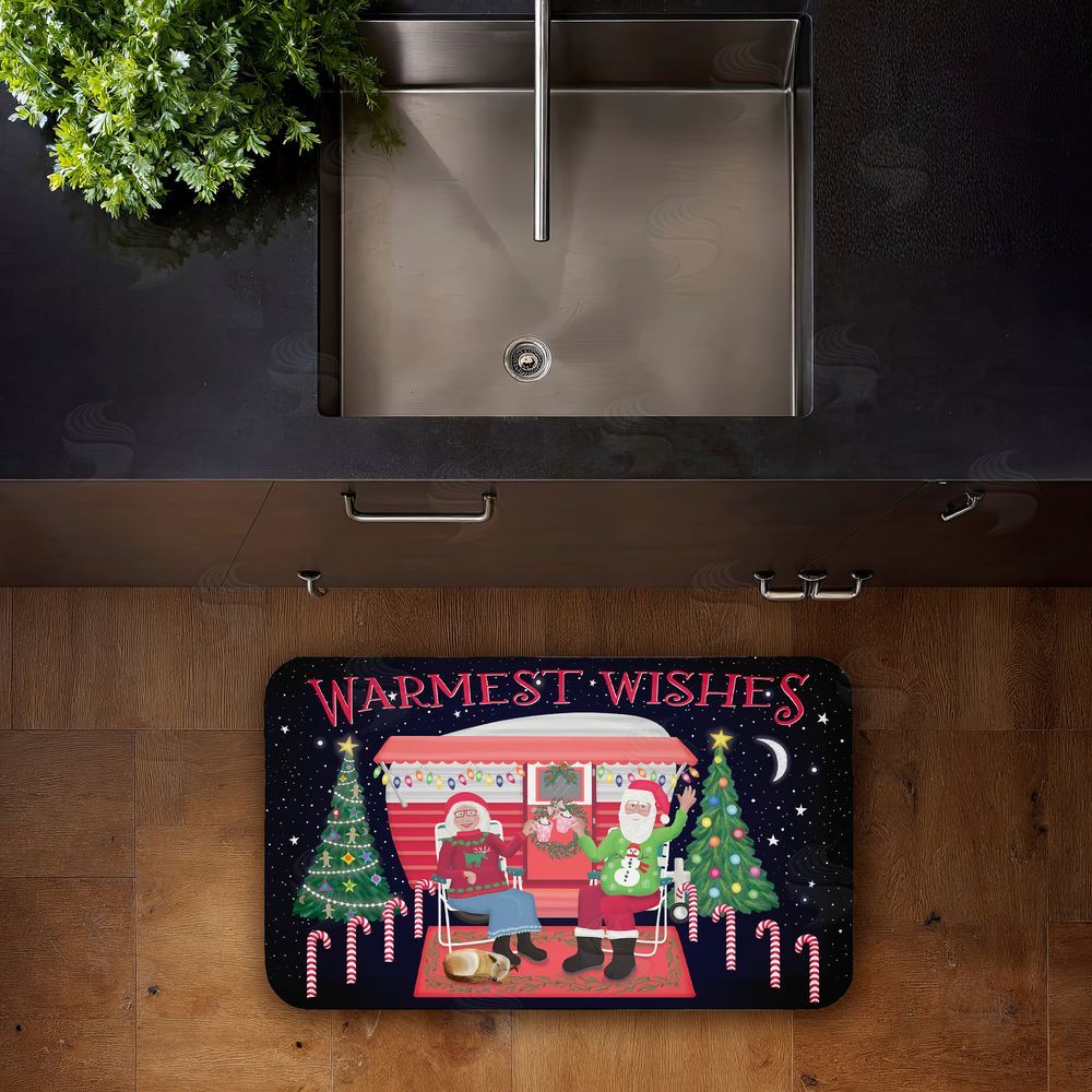 Darlene Seale Warmest Wishes Christmas Camper Kitchen Floor Mat