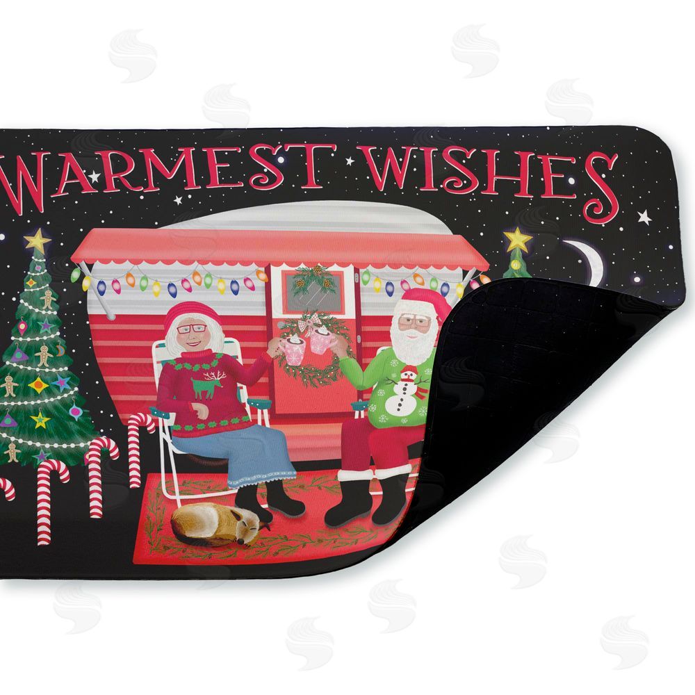 Darlene Seale Warmest Wishes Christmas Camper Kitchen Floor Mat