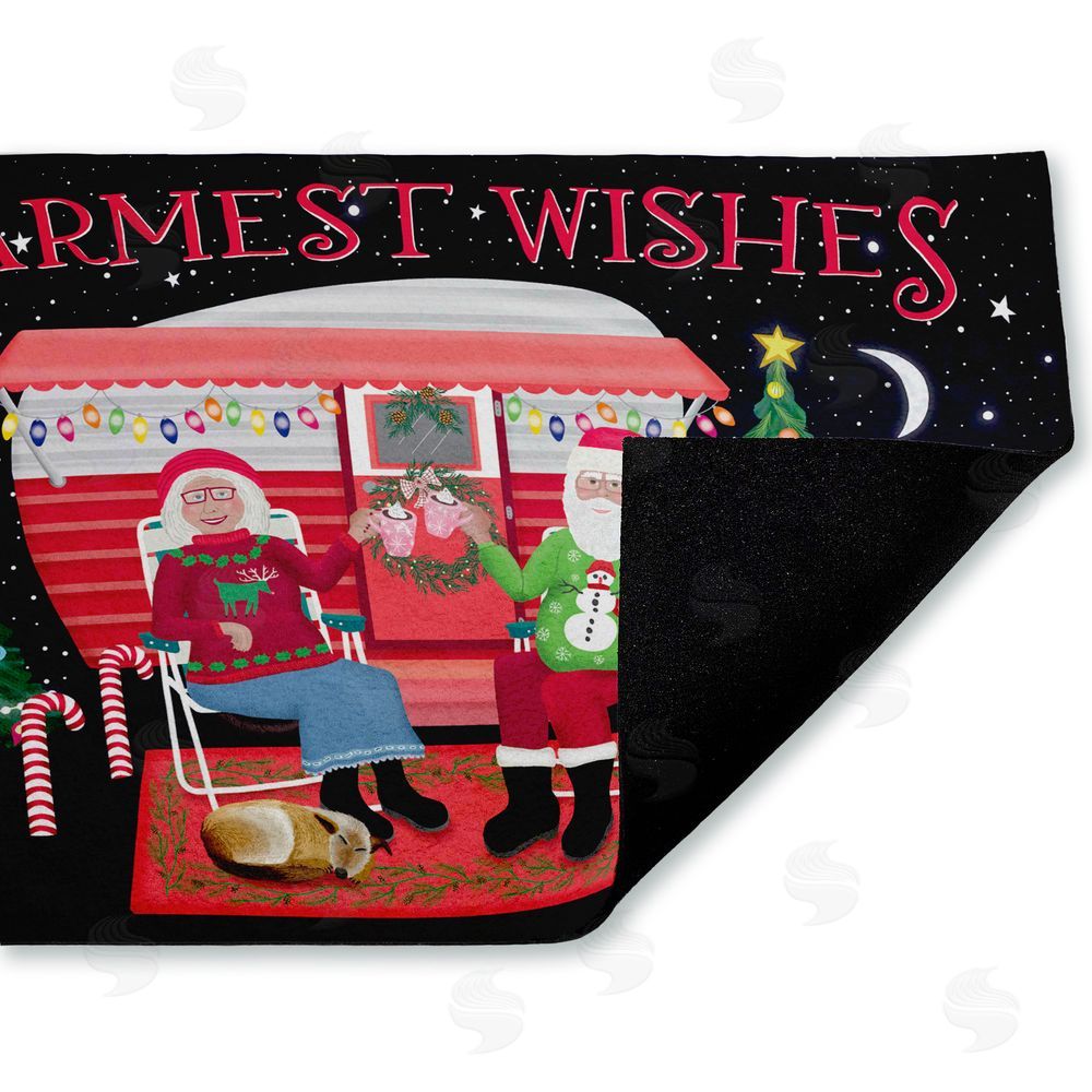 Darlene Seale Warmest Wishes Christmas Camper Unwoven Outdoor Door Mat