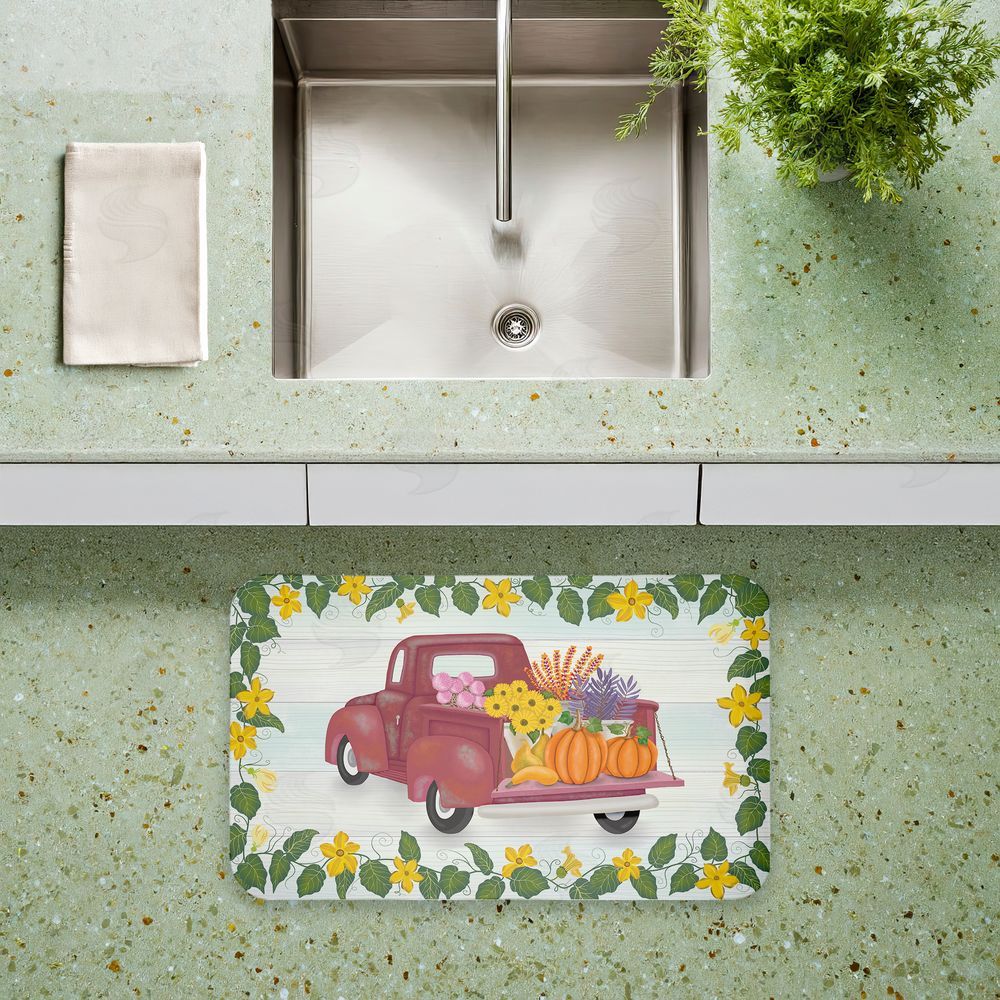 Darlene Seale Going To Market Harvest Kitchen Floor Mat