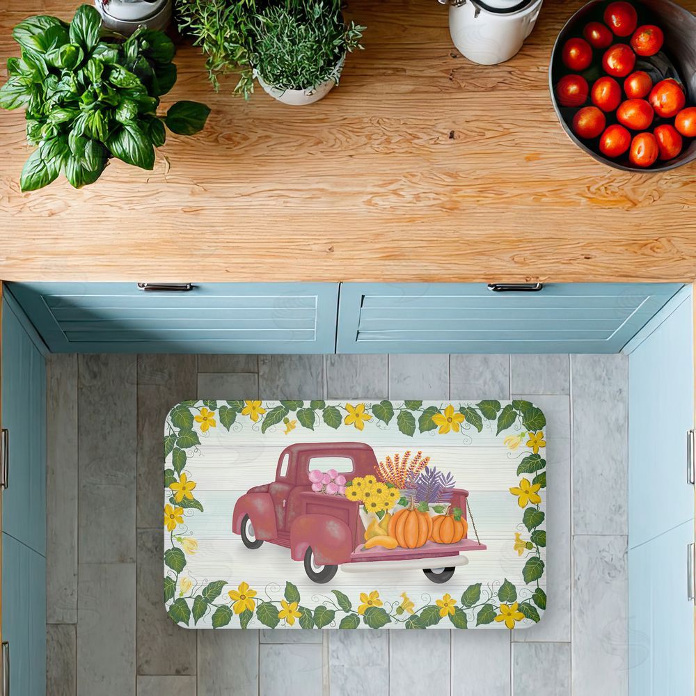 Darlene Seale Going To Market Harvest Kitchen Floor Mat