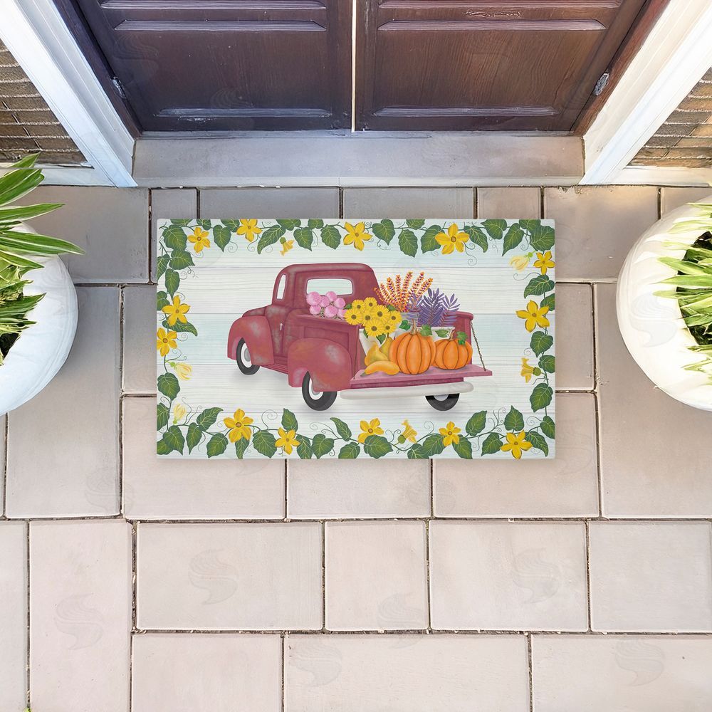 Darlene Seale Going To Market Harvest Unwoven Outdoor Door Mat
