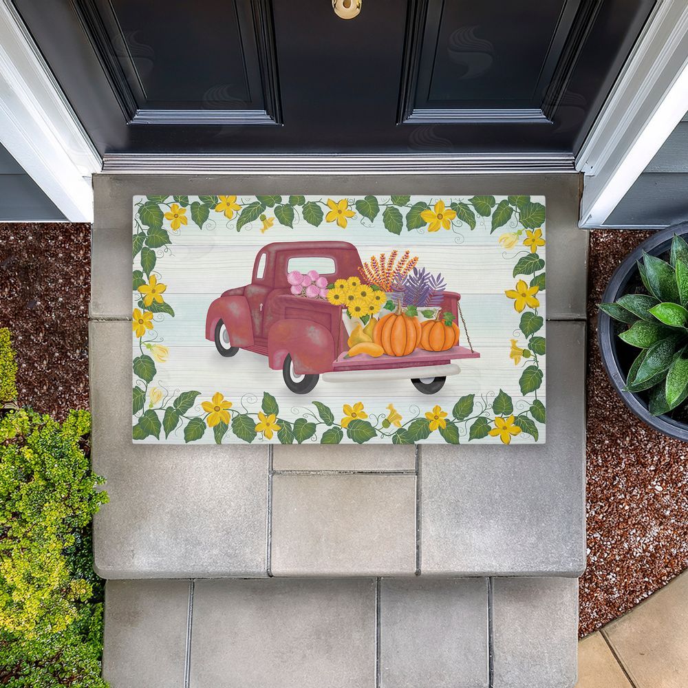 Darlene Seale Going To Market Harvest Unwoven Outdoor Door Mat