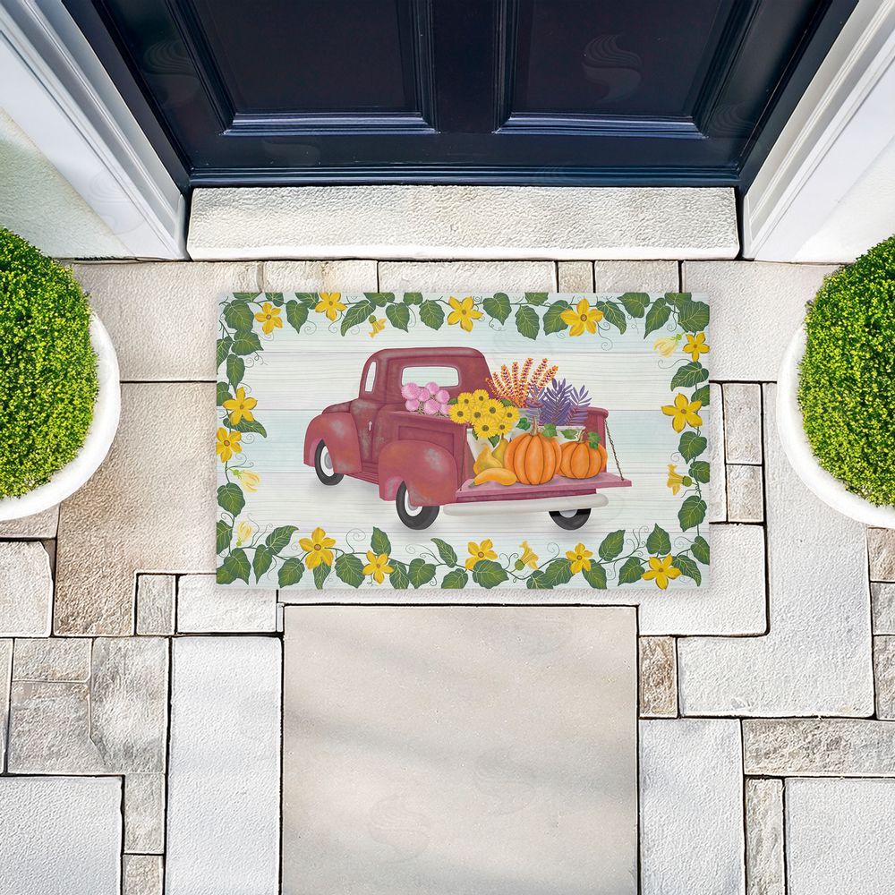 Darlene Seale Going To Market Harvest Unwoven Outdoor Door Mat
