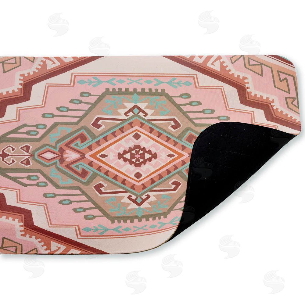 Corinne Lent Terracotta Dreams Pink Boho Kitchen Floor Mat