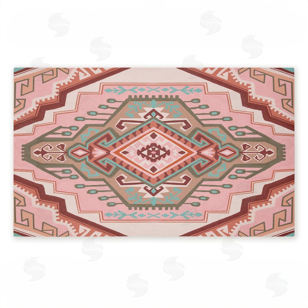 Corinne Lent Terracotta Dreams Pink Boho Unwoven Outdoor Door Mat