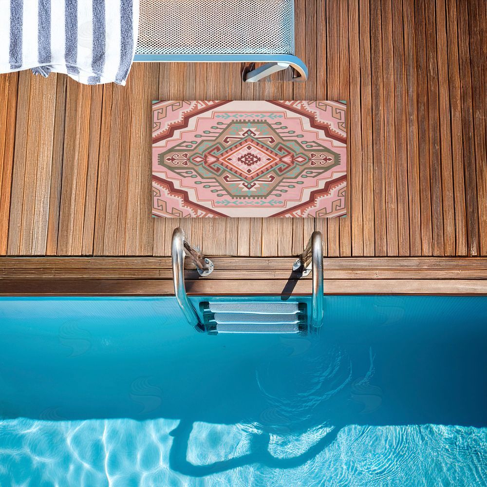 Corinne Lent Terracotta Dreams Pink Boho Unwoven Outdoor Door Mat