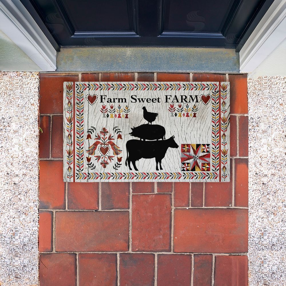 Corinne Lent Sweet Farm Rustic Boho Unwoven Outdoor Door Mat
