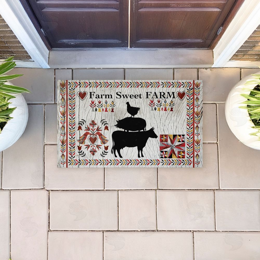 Corinne Lent Sweet Farm Rustic Boho Unwoven Outdoor Door Mat