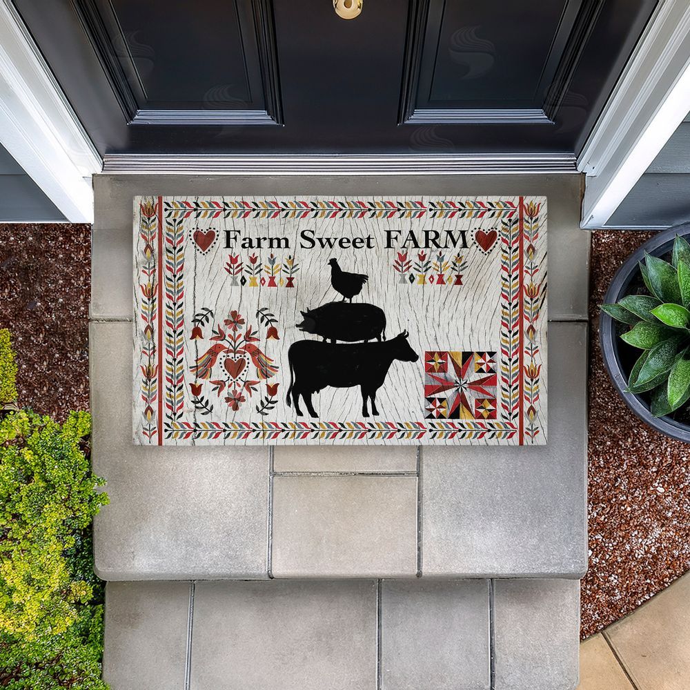 Corinne Lent Sweet Farm Rustic Boho Unwoven Outdoor Door Mat