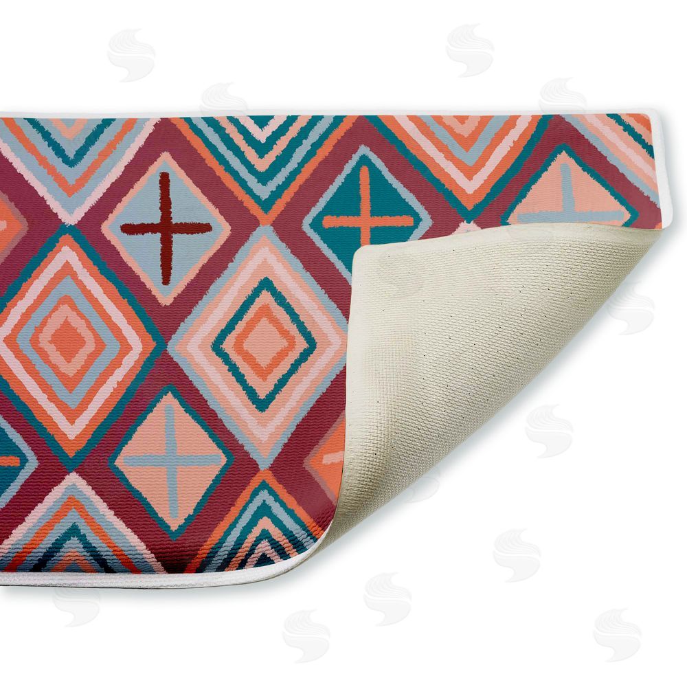 Darlene Seale Bold Geometric Patterns Plush Bathroom Floor Mat