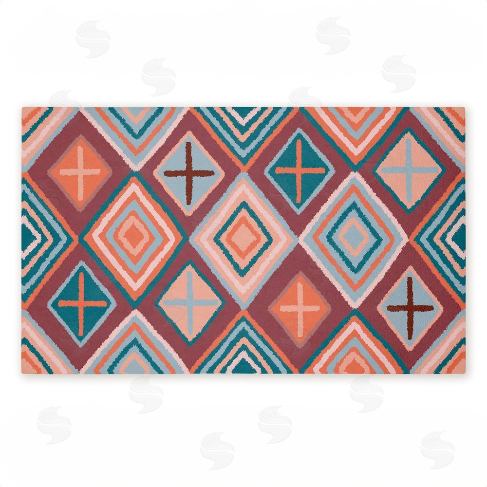 Darlene Seale Bold Geometric Patterns Unwoven Outdoor Door Mat