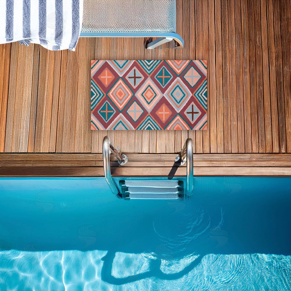 Darlene Seale Bold Geometric Patterns Unwoven Outdoor Door Mat