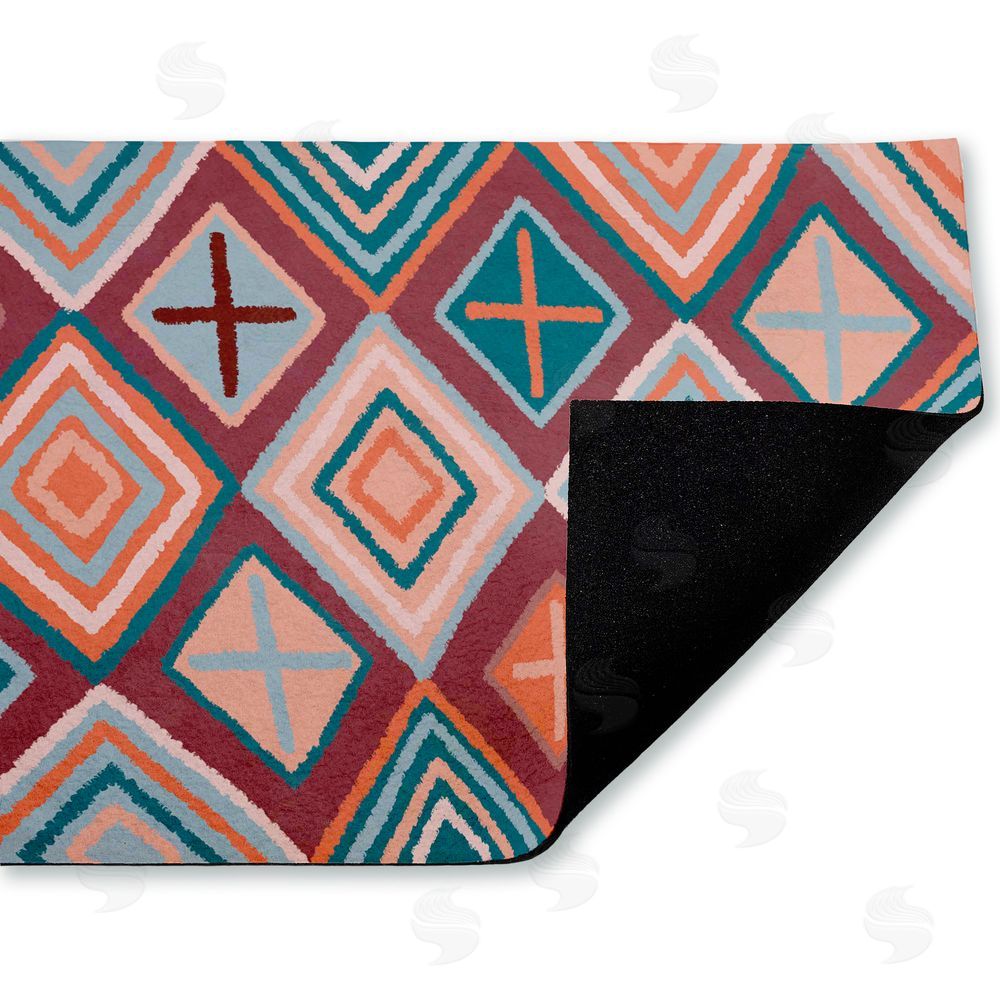 Darlene Seale Bold Geometric Patterns Unwoven Outdoor Door Mat