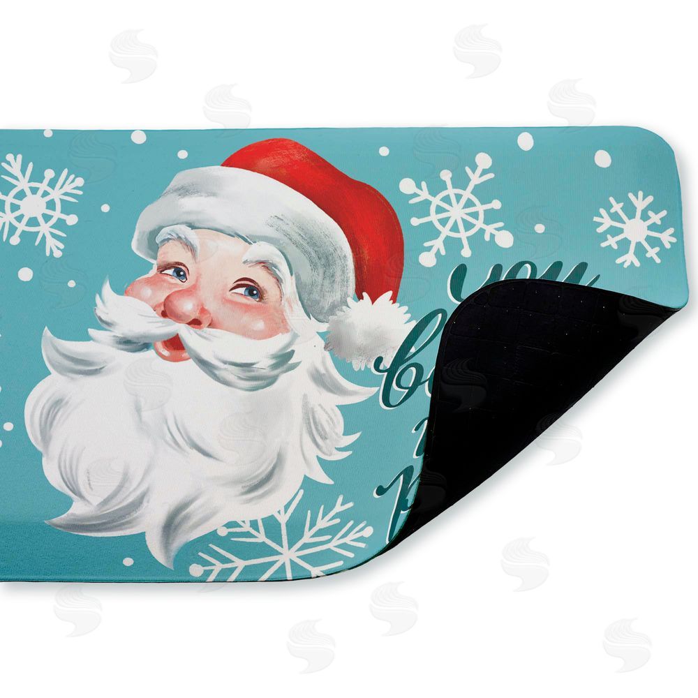 Caverly Smith Better Not Pout Antique Santa Kitchen Floor Mat