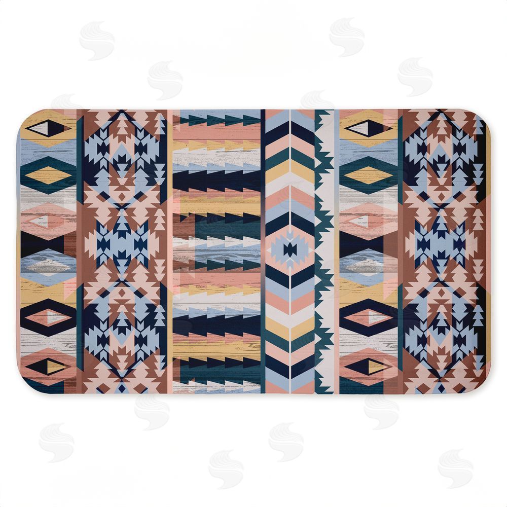 Jennifer Ellory Subtle Boho Geometrics Kitchen Floor Mat