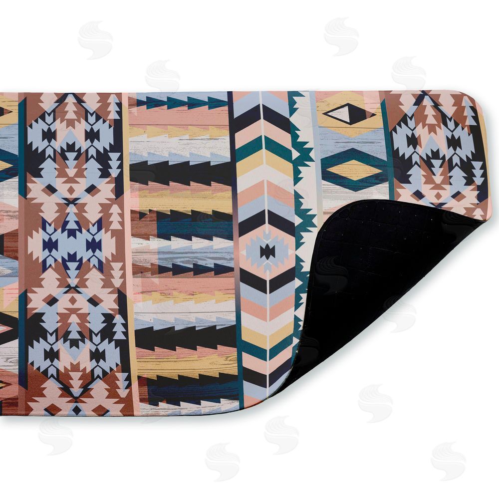 Jennifer Ellory Subtle Boho Geometrics Kitchen Floor Mat