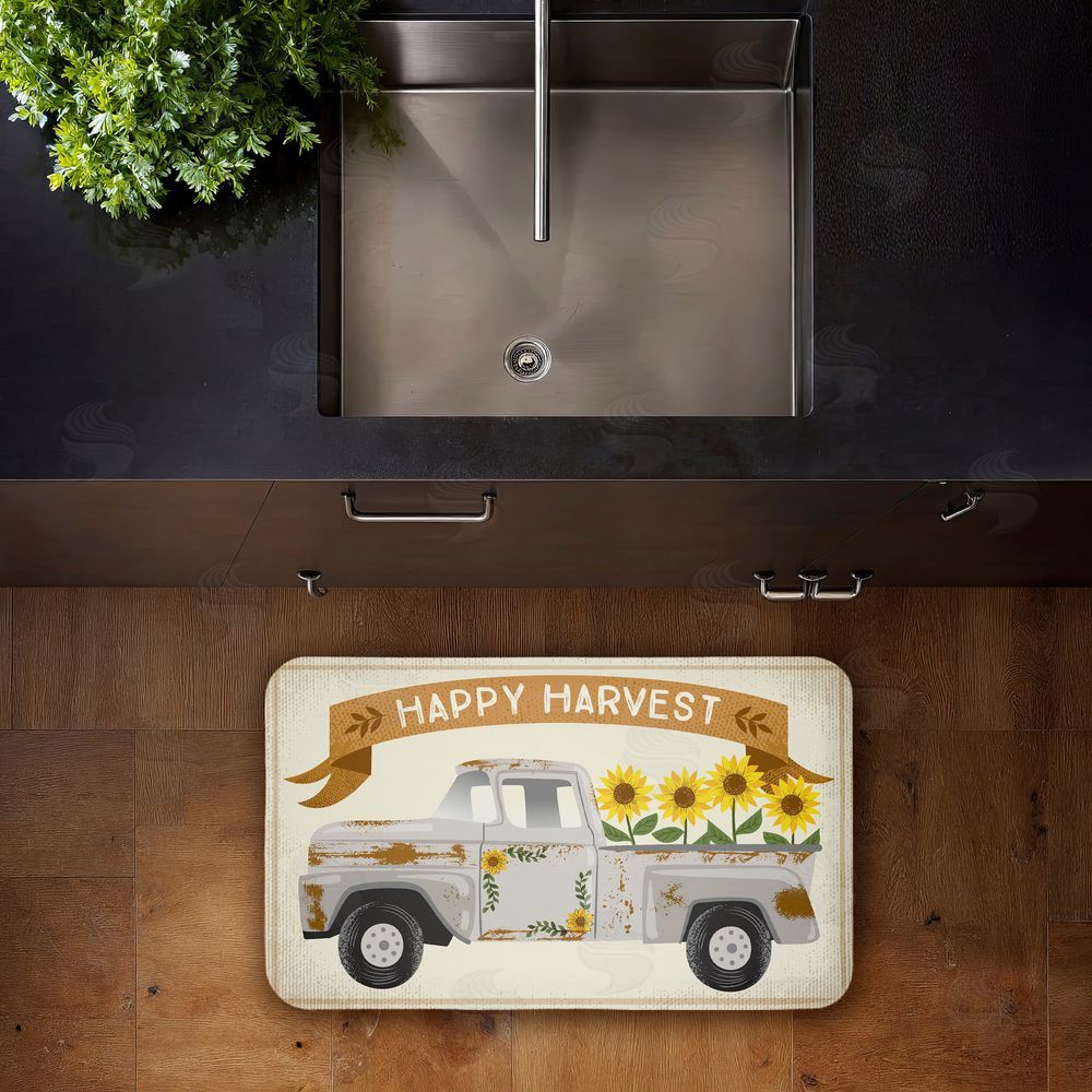 Arrolynn Weiderhold Happy Harvest Fall Truck Kitchen Floor Mat