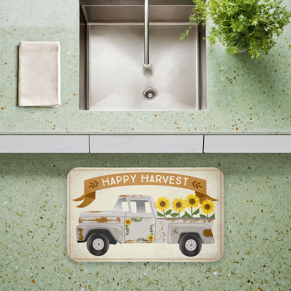 Arrolynn Weiderhold Happy Harvest Fall Truck Kitchen Floor Mat
