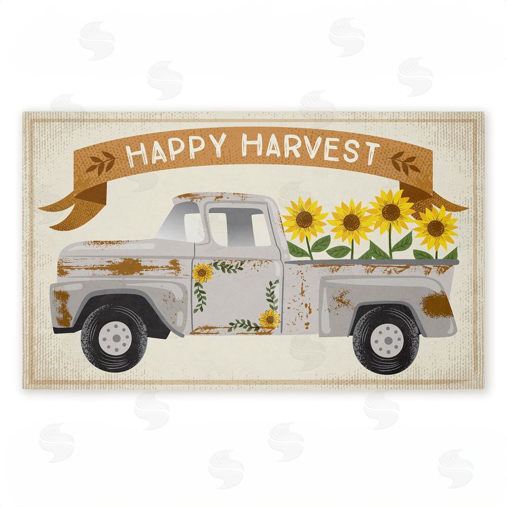 Arrolynn Weiderhold Happy Harvest Fall Truck Unwoven Outdoor Door Mat