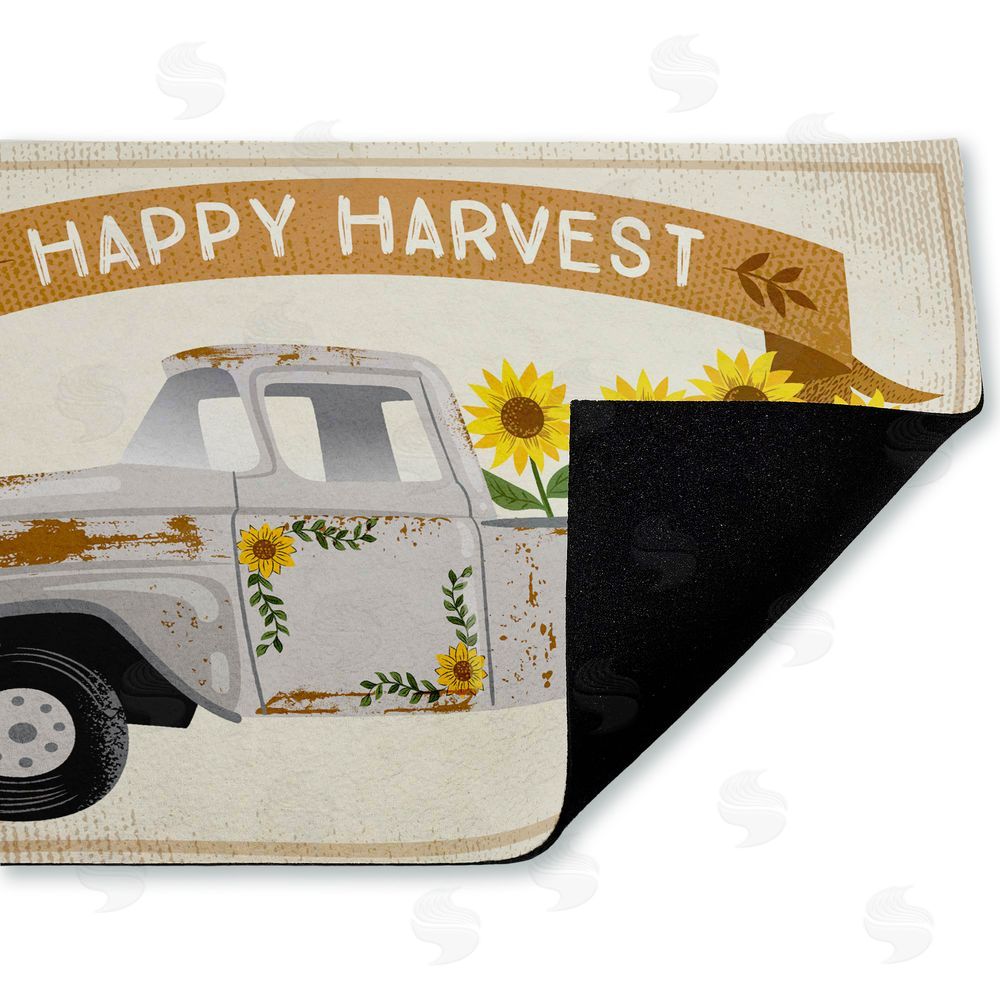 Arrolynn Weiderhold Happy Harvest Fall Truck Unwoven Outdoor Door Mat