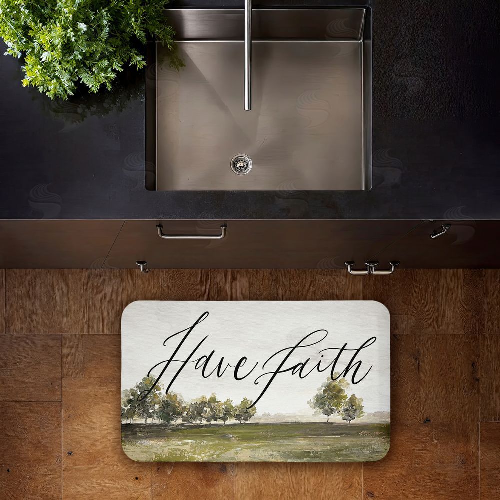 Caverly Smith Have Faith Country Landscape Kitchen Floor Mat