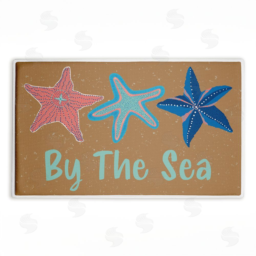 Darlene Seale By The Sea Starfish Plush Bathroom Floor Mat
