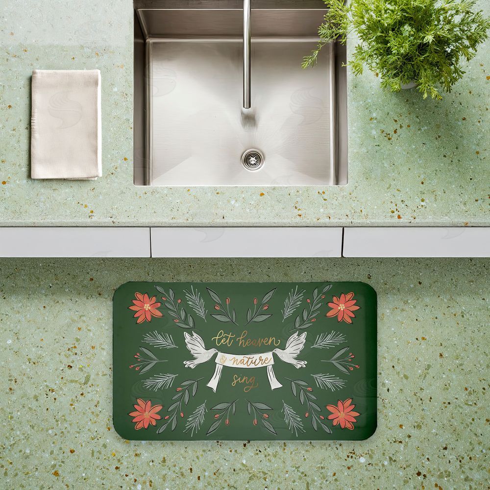 Amanda Houston Let Heaven & Nature Sing Kitchen Floor Mat