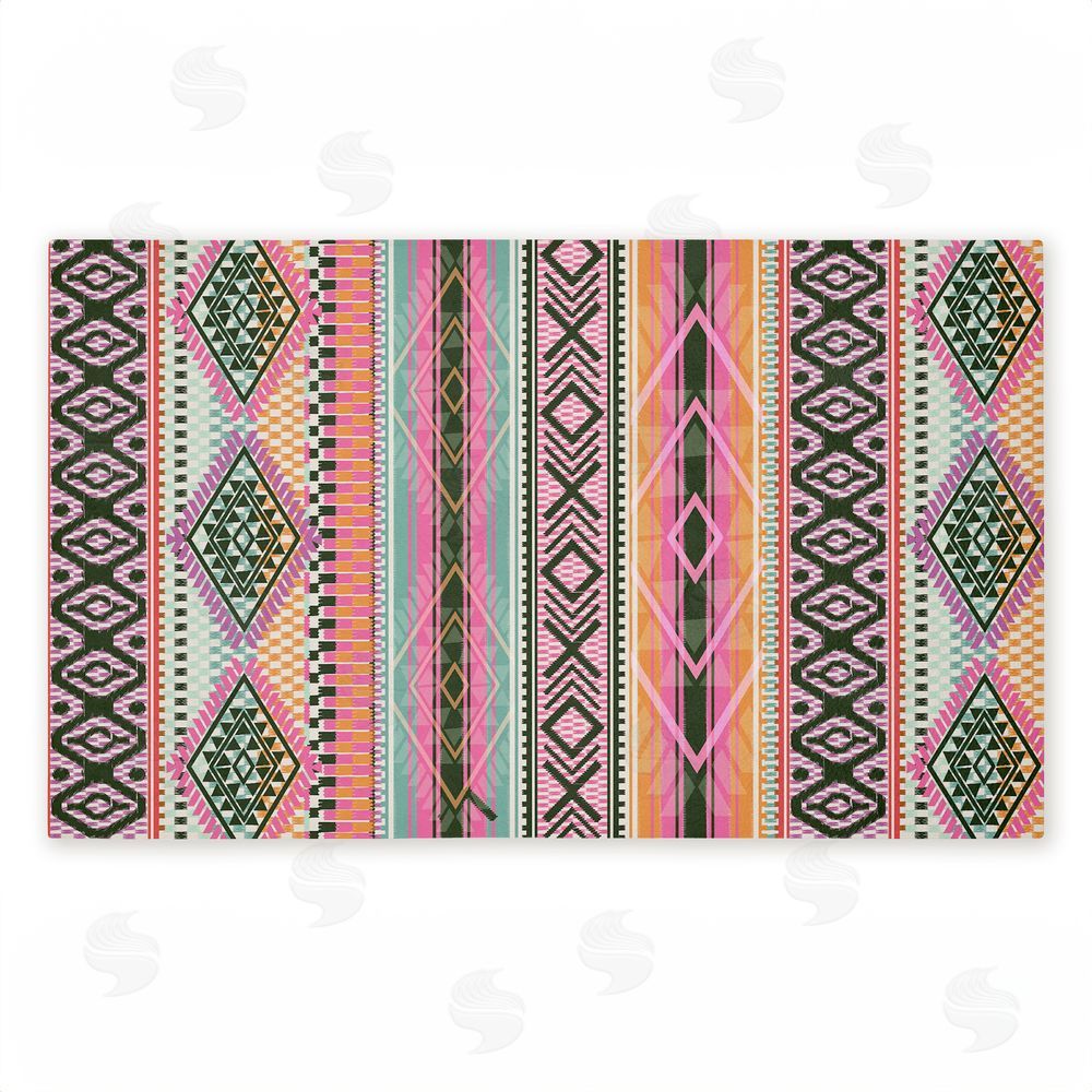 Jennifer Ellory Boho Geometric Stripes Unwoven Outdoor Door Mat