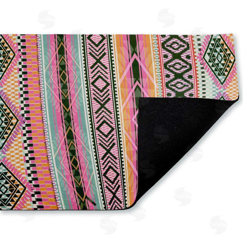 Jennifer Ellory Boho Geometric Stripes Unwoven Outdoor Door Mat