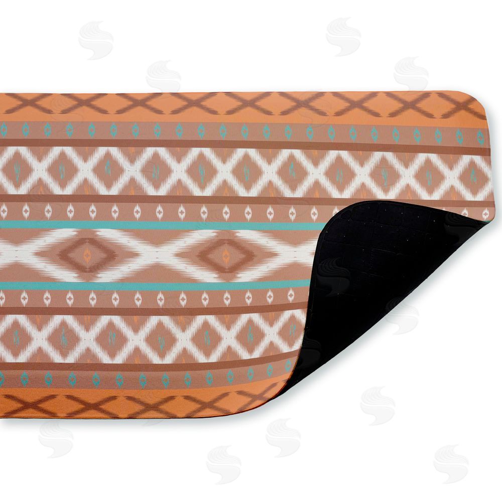 Angela Nickeas Earthy Boho Pattern Kitchen Floor Mat