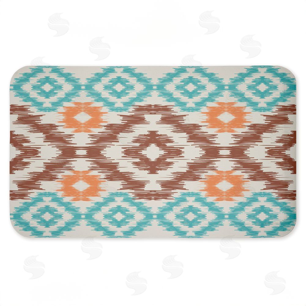 Angela Nickeas Boho Aztec Pattern Kitchen Floor Mat