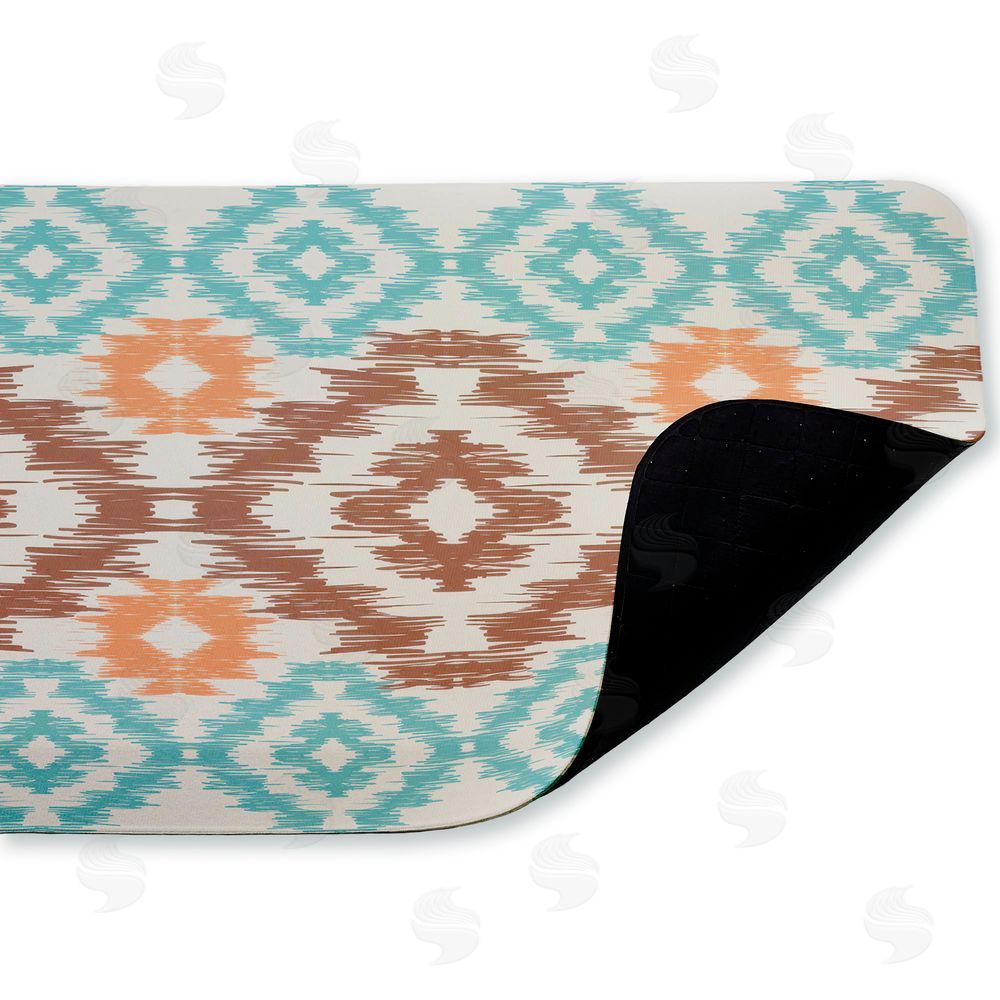 Angela Nickeas Boho Aztec Pattern Kitchen Floor Mat