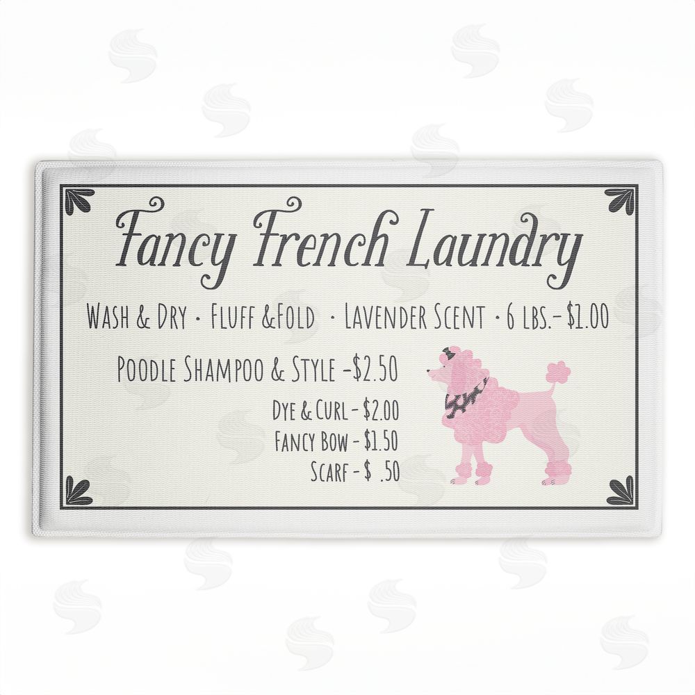 Darlene Seale Fancy French Laundry Plush Bathroom Floor Mat