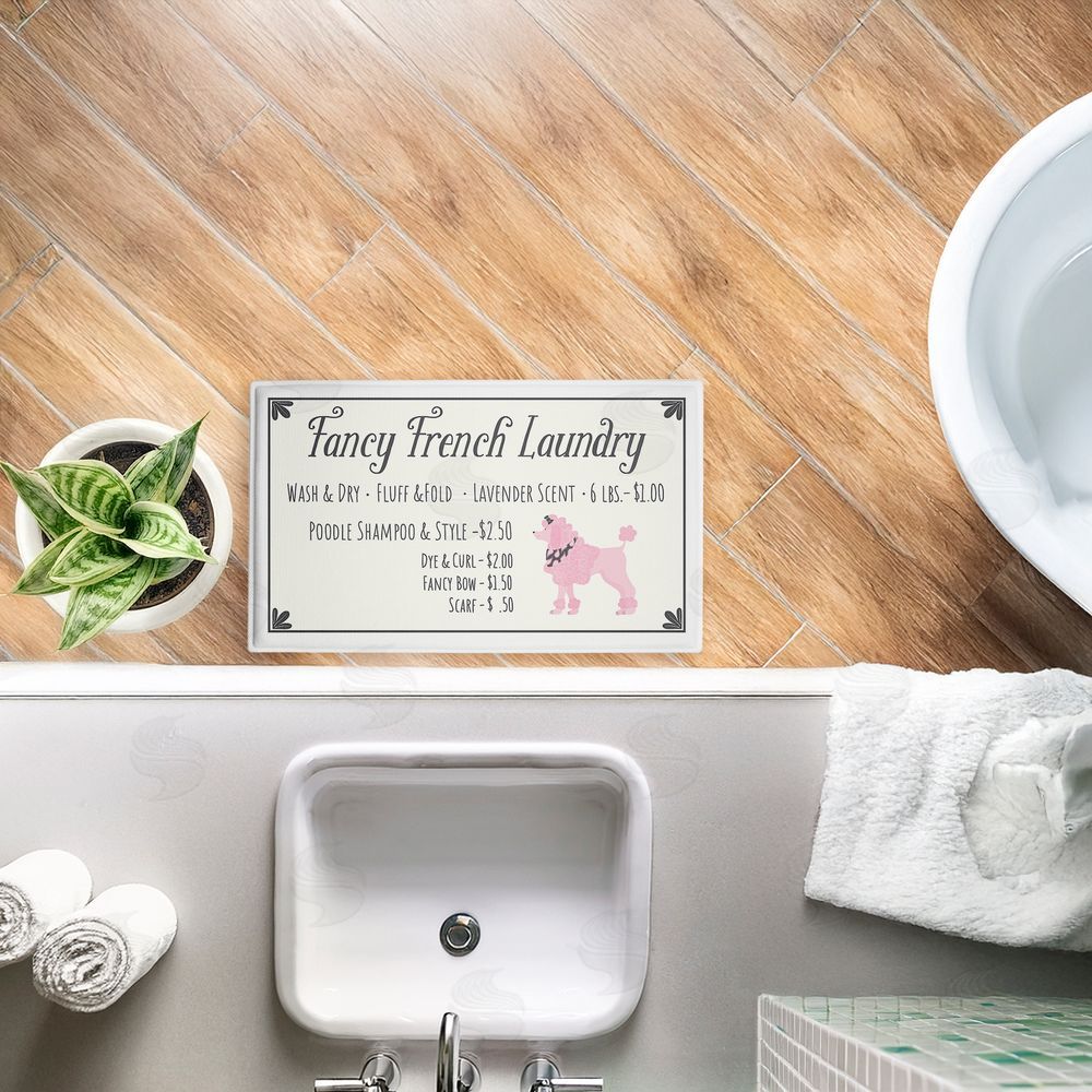 Darlene Seale Fancy French Laundry Plush Bathroom Floor Mat