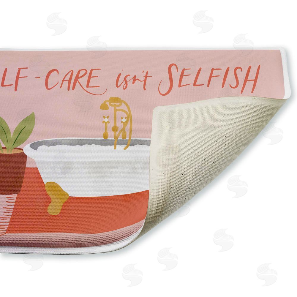 Amanda Houston Self Care Isn't Selfish Plush Bathroom Floor Mat