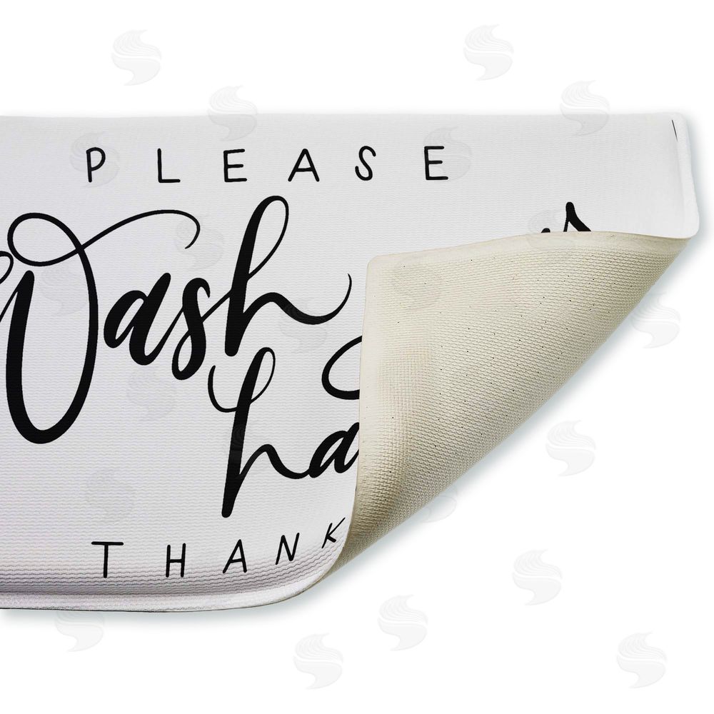 Amanda Houston Please Wash Hands Thanks Plush Bathroom Floor Mat