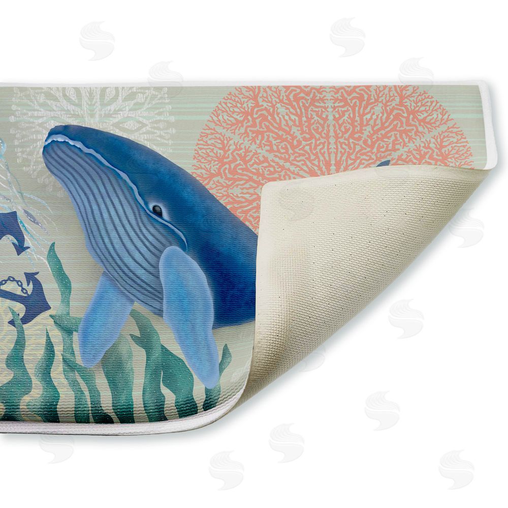 Darlene Seale Sealife Classic Whale Plush Bathroom Floor Mat