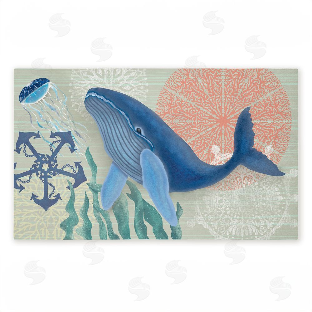 Darlene Seale Sealife Classic Whale Unwoven Outdoor Door Mat