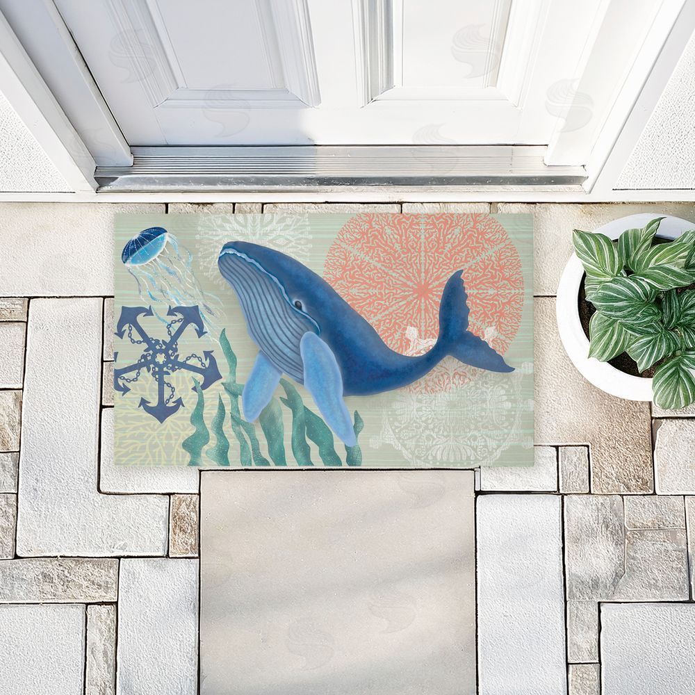 Darlene Seale Sealife Classic Whale Unwoven Outdoor Door Mat