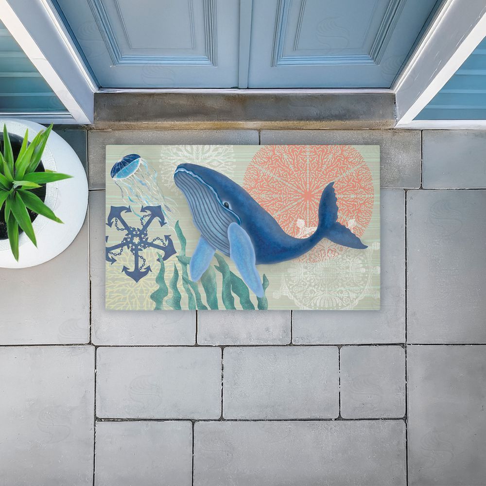 Darlene Seale Sealife Classic Whale Unwoven Outdoor Door Mat
