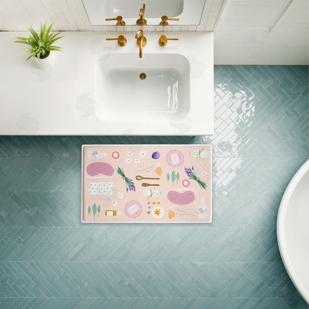 Be Ni La Self Care Traditions Plush Bathroom Floor Mat