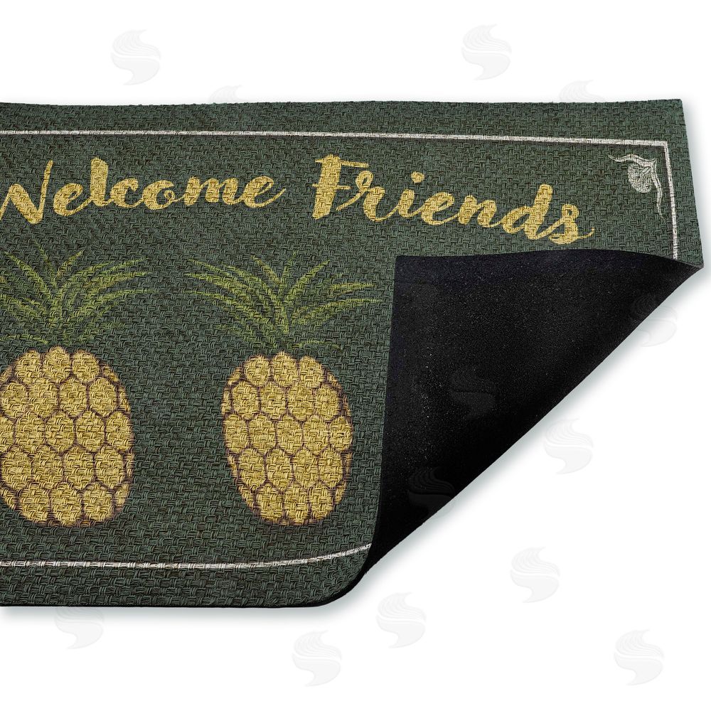 Darlene Seale Welcome Friends Pineapples Outdoor Faux Sisal Door Mat