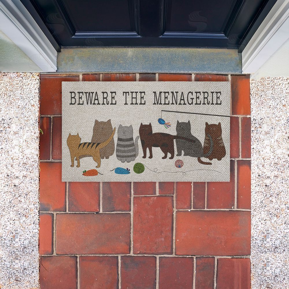 Darlene Seale Beware The Menagerie Outdoor Faux Sisal Door Mat