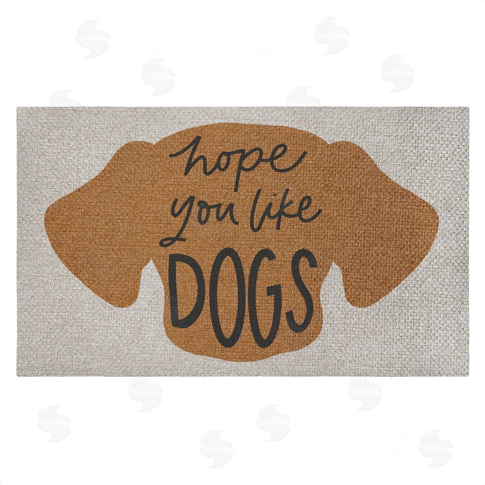 Amanda Houston Hope You Like Dogs Outdoor Faux Sisal Door Mat